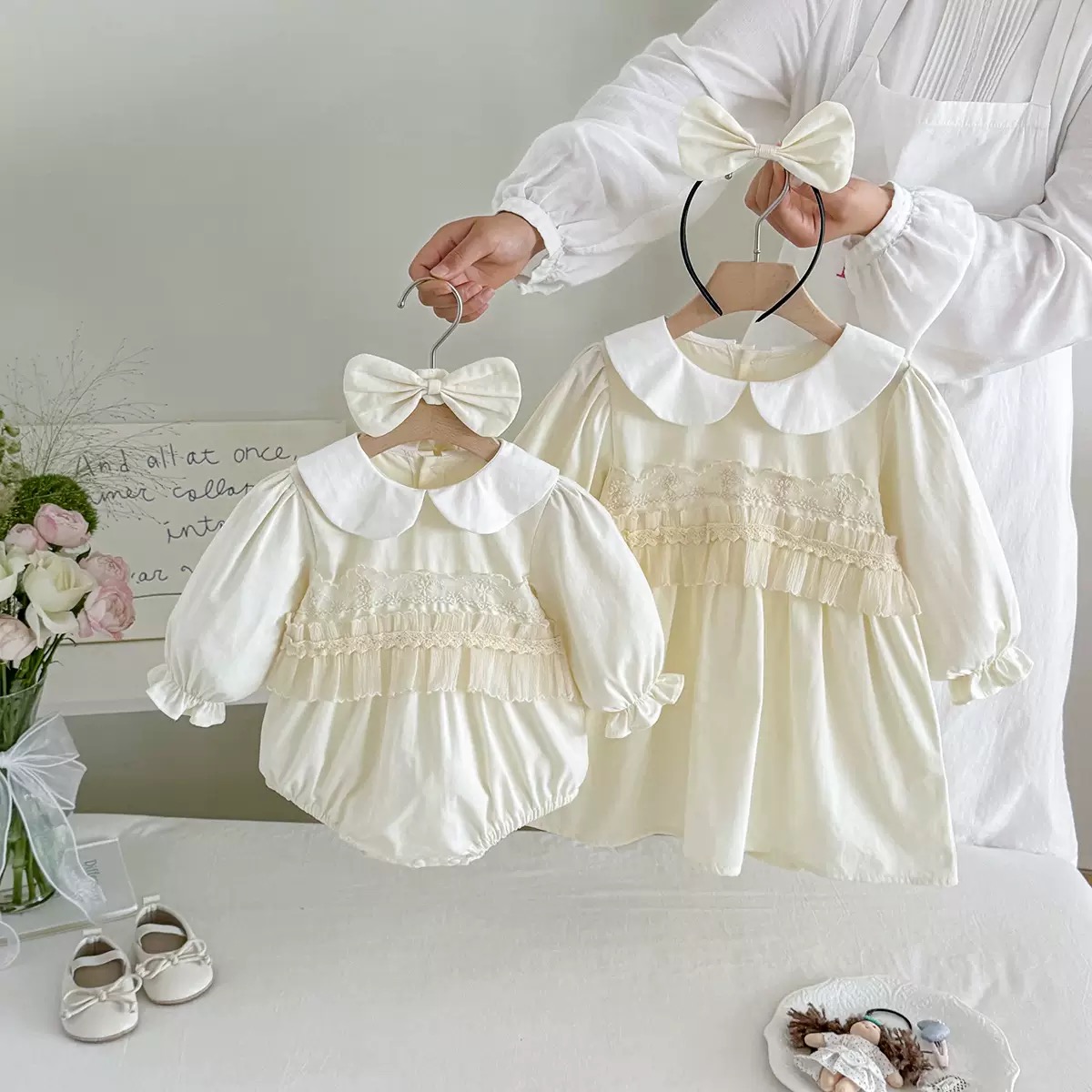 Set Váy + Bodysuit Bé Gái Cotton 100% 🎀